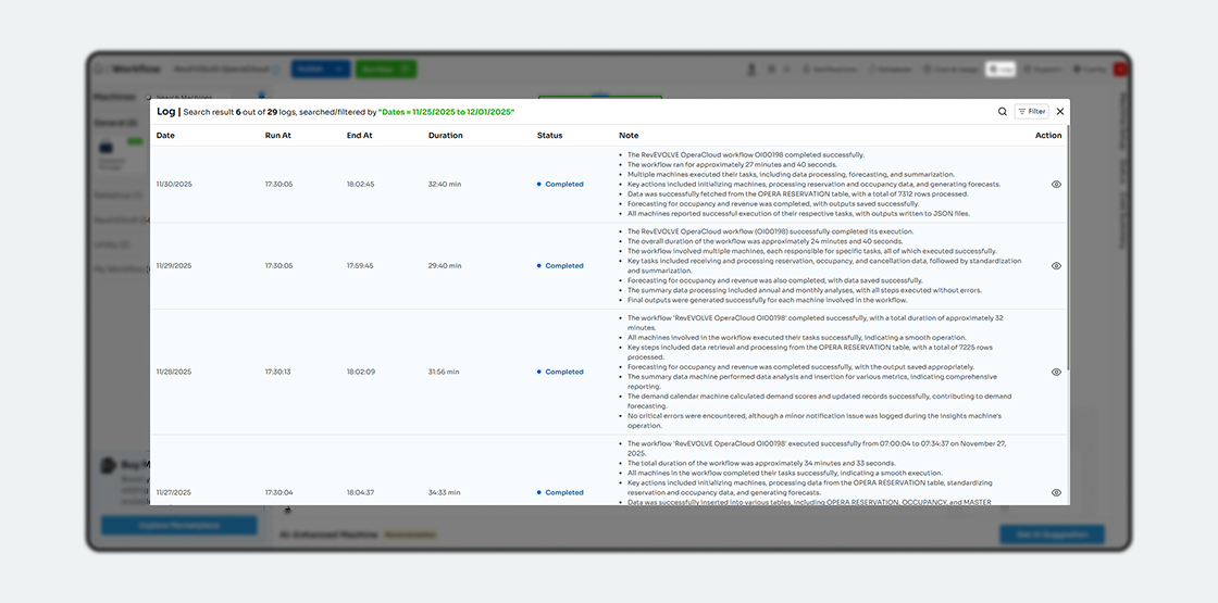 Centralized Logs & Execution History