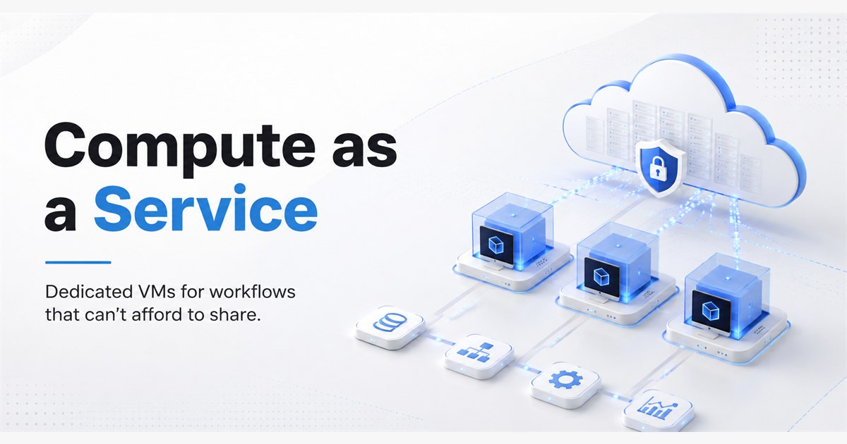 Compute as a Service: Dedicated VMs for Workflow Execution